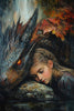 A Girl and Her Dragon by Ryan James (Hand Rendered)