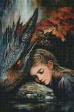 A Girl and Her Dragon by Ryan James (Hand Rendered)