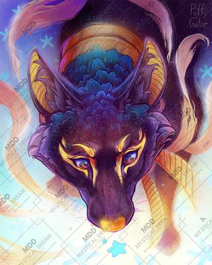 Anubis, Egyptian God of Embalming by PuffyGator (Hand Rendered)