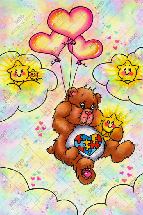 Autism Awareness Bear by Regan Kubecek