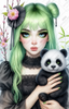 Bamboo Panda by Cocomarshmallow Art