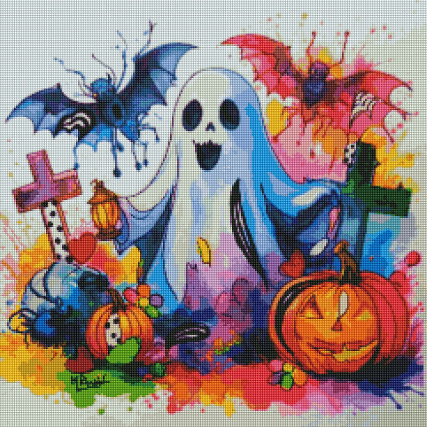 Bats, Pumpkins & Boo by Mariella