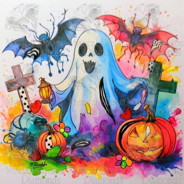 Bats, Pumpkins & Boo by Mariella