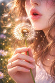 Blowing Wishes by Rowan Lewgalon Ai Art