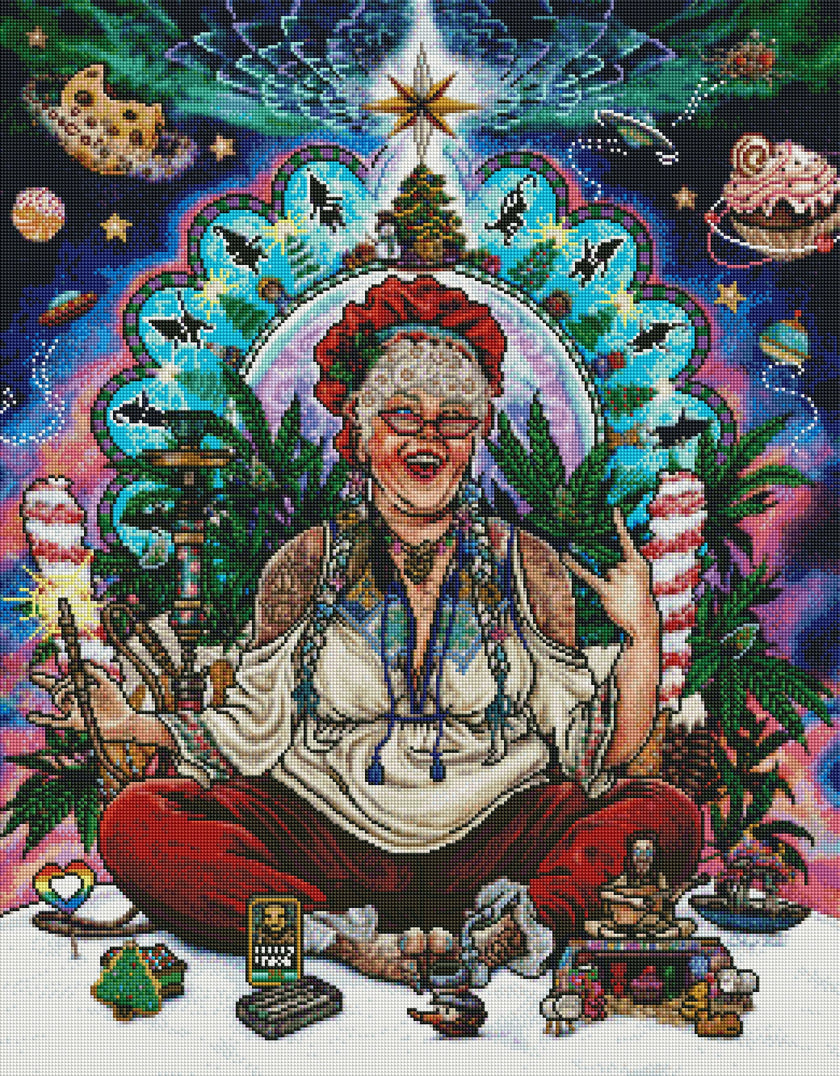 Bohemian Mrs. Claus by Cheryl Baker (Hand-Rendered)