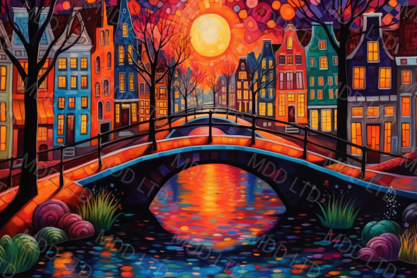Bridges of Amsterdam 3 by Ryan James (Hand Rendered)