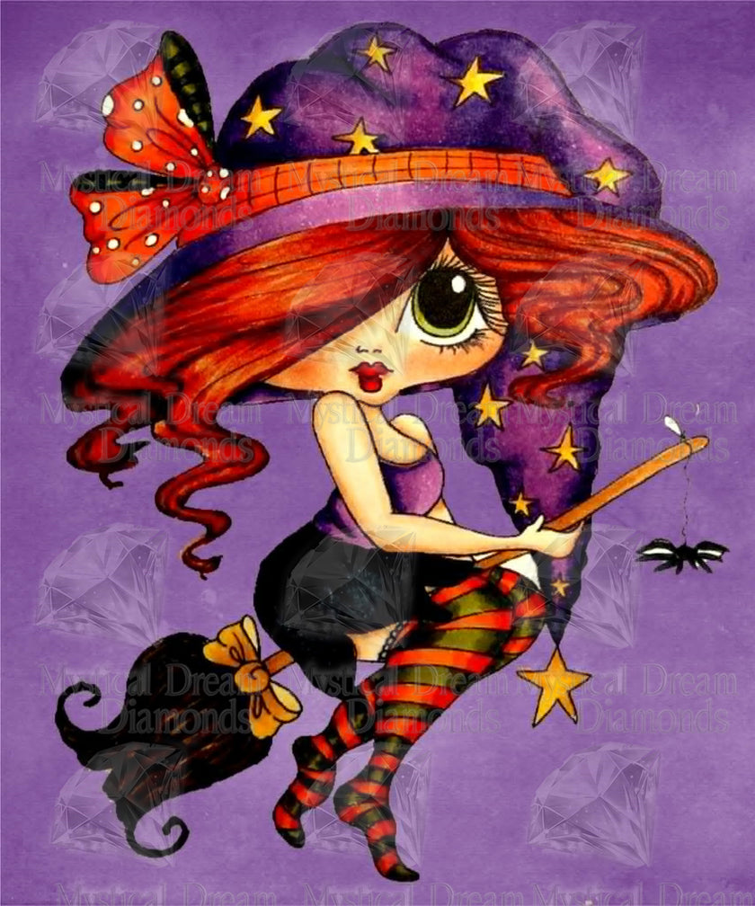 Broom Rider by Sherri Baldy (Hand Rendered)