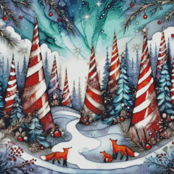Candy Cane Forest by Cocomarshmallow Art