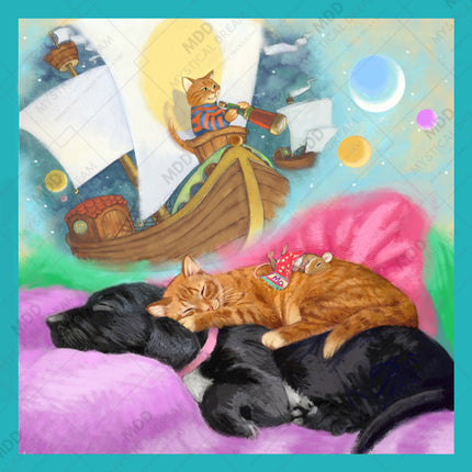 Catnap by Kathy Wilburn diamond painting kit