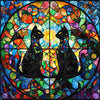 Cats Stained Glass by Steven Lindon (Hand Rendered)