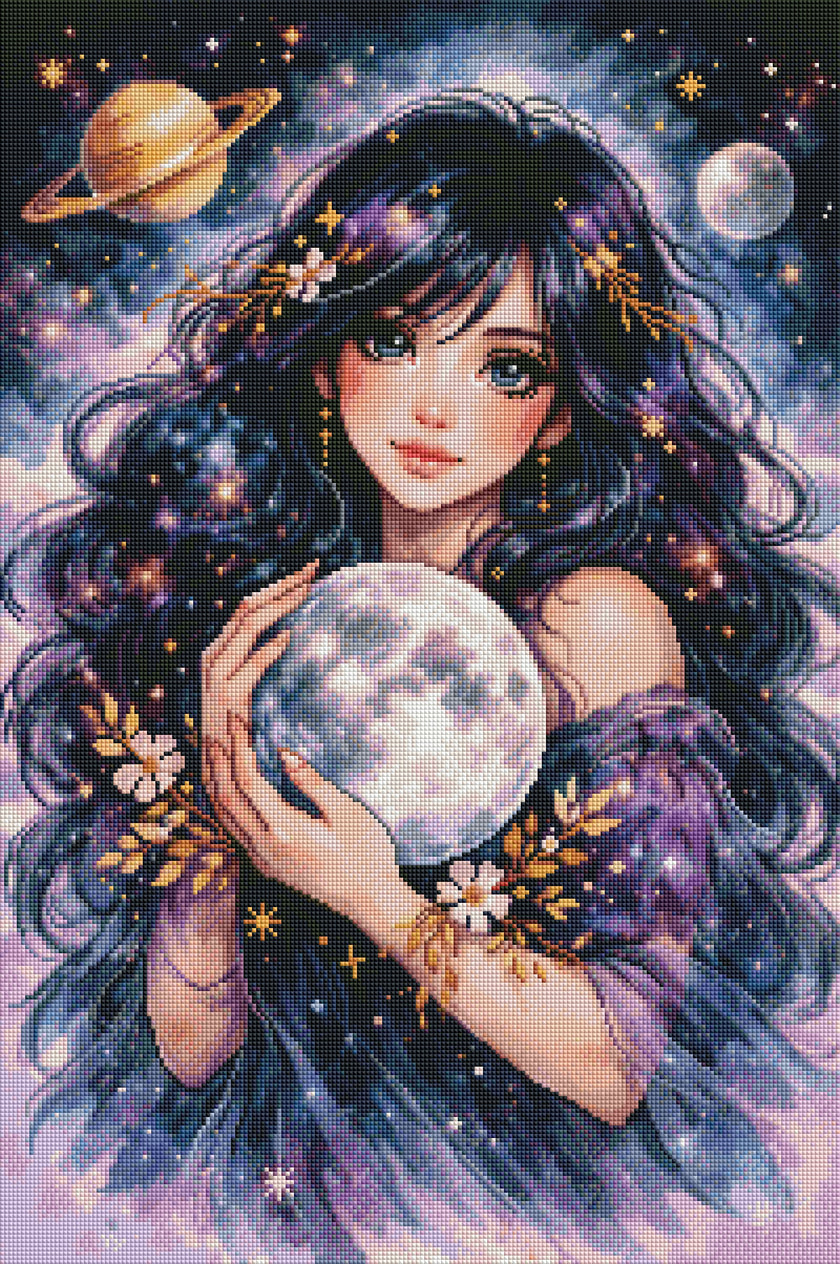 Celestial Girl by Laura Peres (Hand Rendered)
