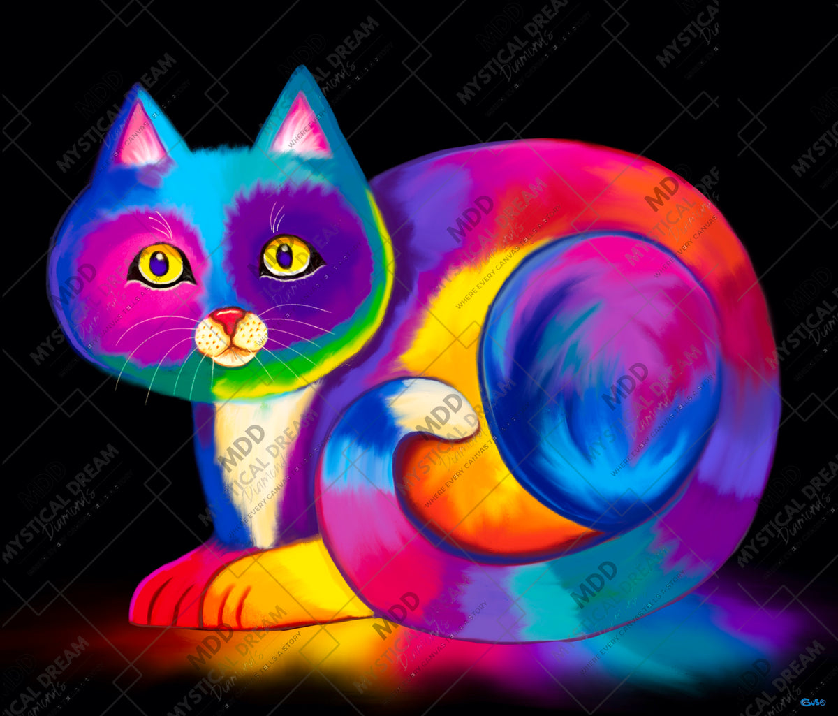 Chromatic Catitude by Nick Gustafson (Hand Rendered)