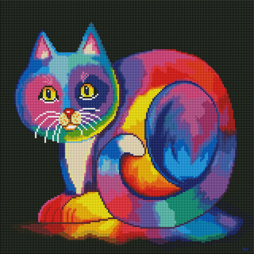 Chromatic Catitude by Nick Gustafson (Hand Rendered)