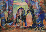 Colourful Baby Elephant by Patty Vicknair