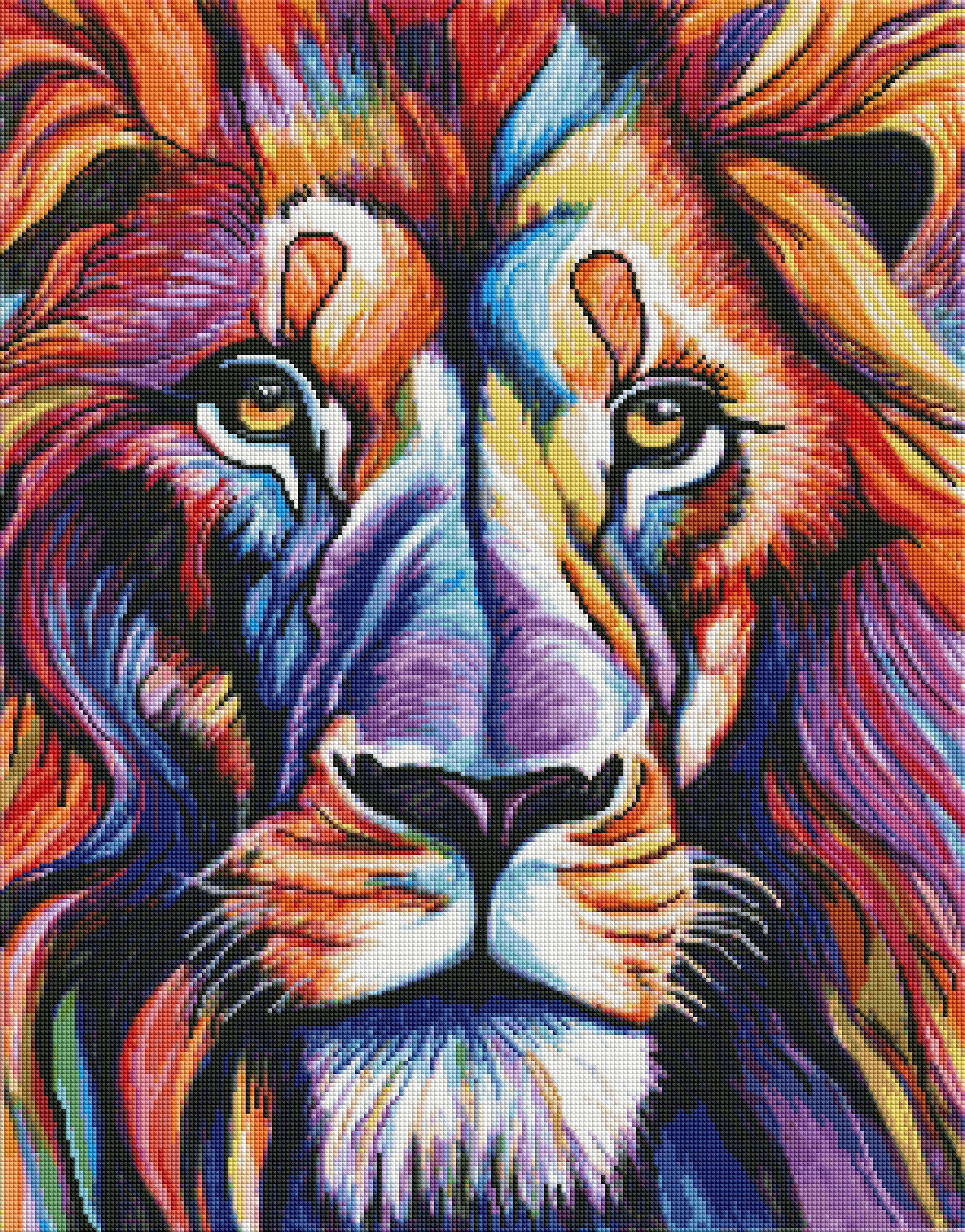 Colourful Lion by Patty Vicknair (Hand Rendered)