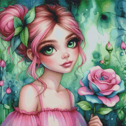 Cotton Candy Rose by Cocomarshmallow Art