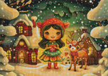 Country Princess Snow Fun by Doug Shepardson (Hand Rendered)