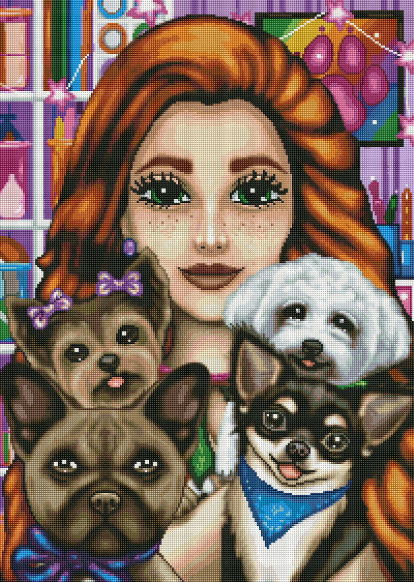 Craftroom Puppies by Emma Casey (Hand Rendered)