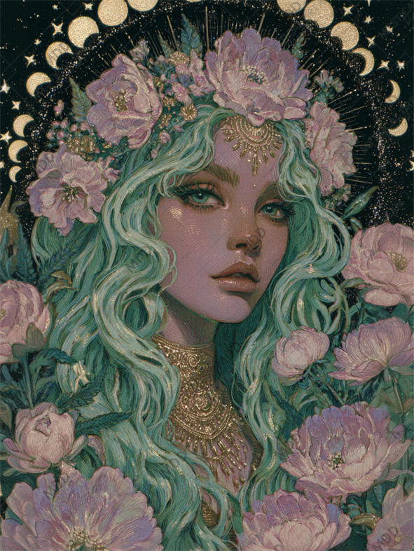 Crowned By The Moon by Ai. Duchess diamond painting kit