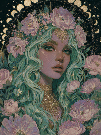 Crowned By The Moon by Ai. Duchess diamond painting kit