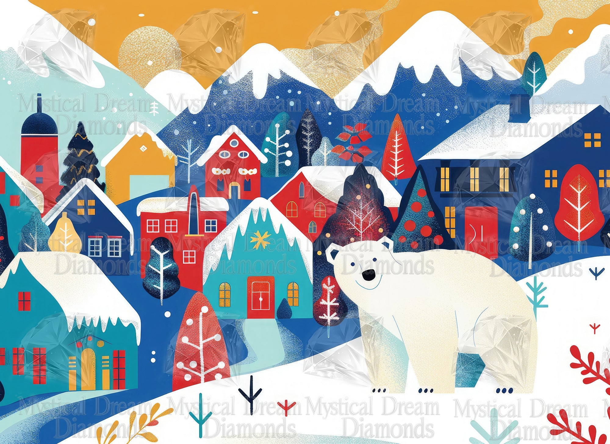 Cute Winter Town by Ryan James (Hand Rendered)