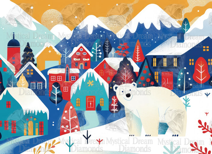 Cute Winter Town by Ryan James (Hand Rendered)