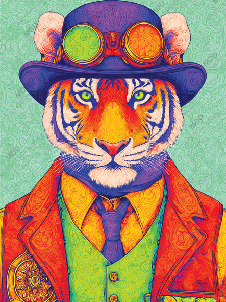 Dr. Tiger Vibrance von Zoom by Kimberly McGuiness diamond painting kit