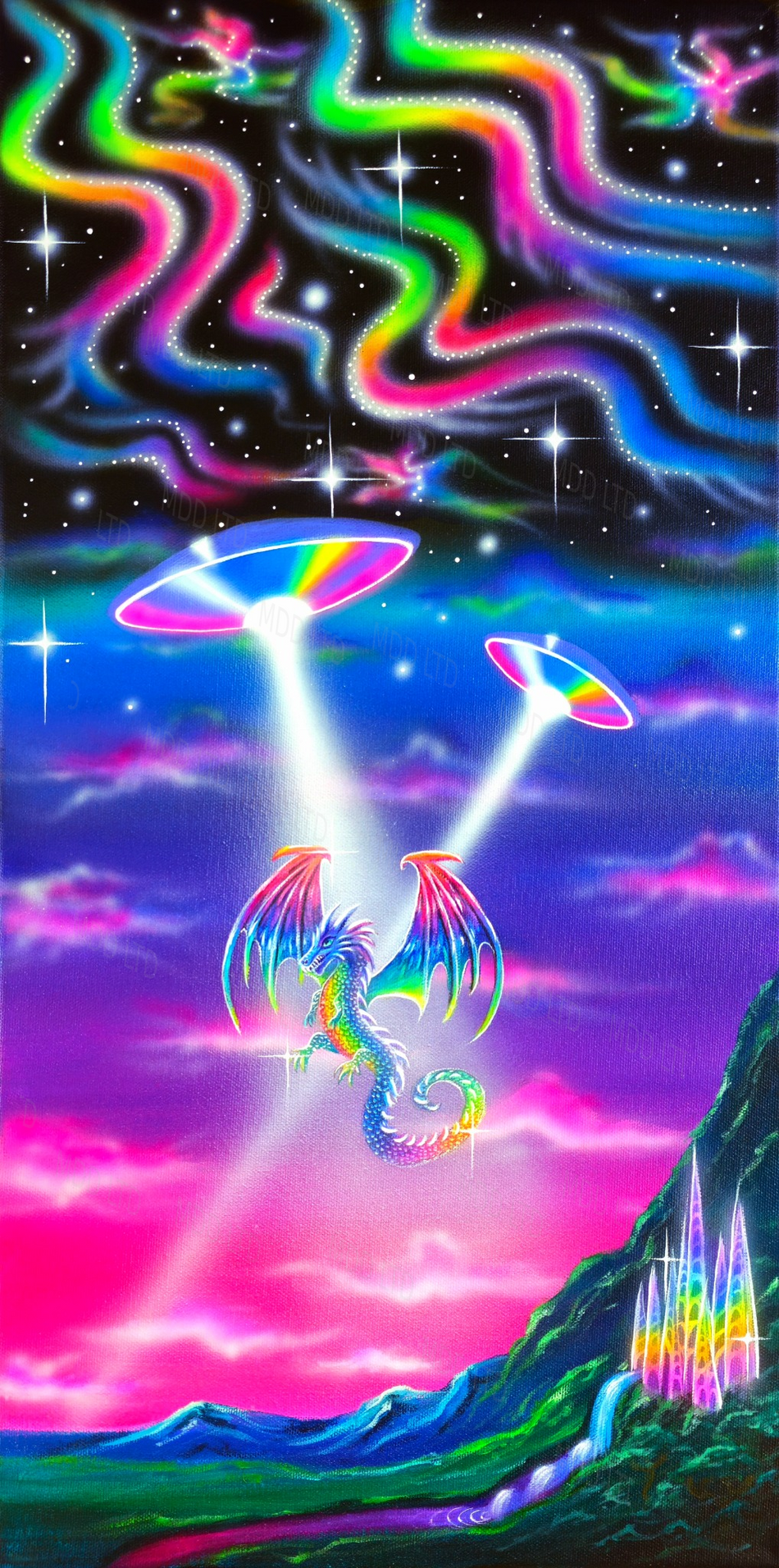 Dragon Abduction by Becca Tindol (Hand Rendered)