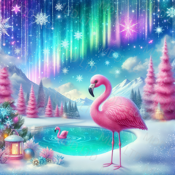 Flamenco de Invierno by Cocomarshmallow Art