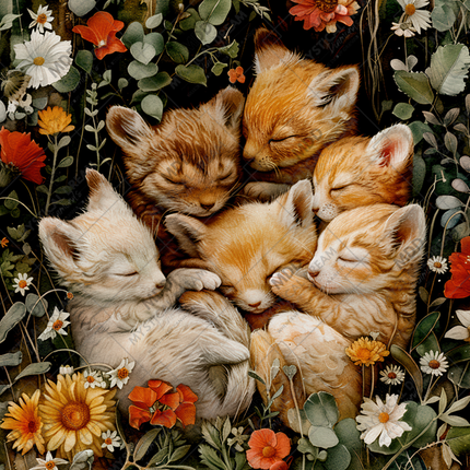 Foxy Garden Naps by Roy Myers