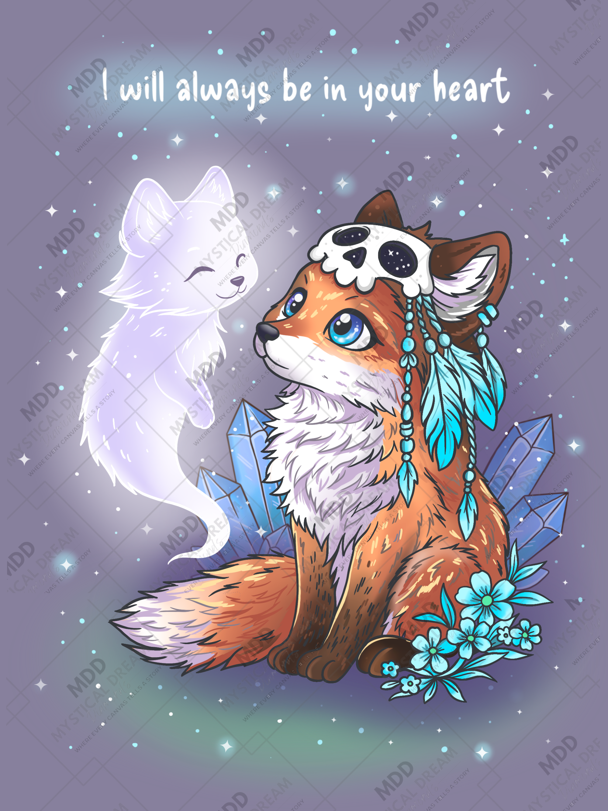Ghost Fox by Galaxy Rain (Hand Rendered)
