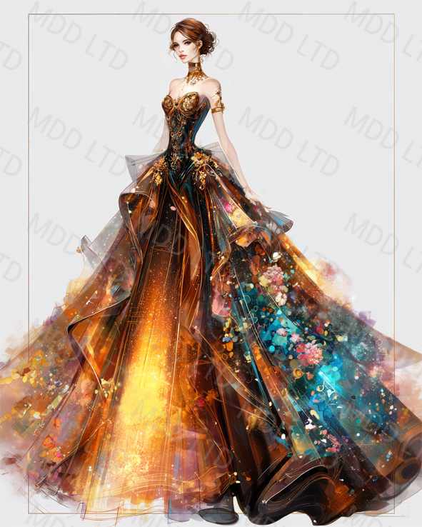 Gown of the Golden Hour by Myst.Does.Ai