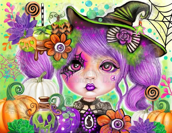 Halloween Hannah by Sheena Pike (Hand Rendered)