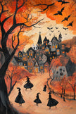 Halloween Witch Town by Ryan James (Hand Rendered)