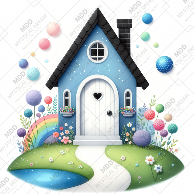 Happy Cottage by Cocomarshmallow Art