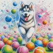 Husky Sprint by Cocomarshmallow Art