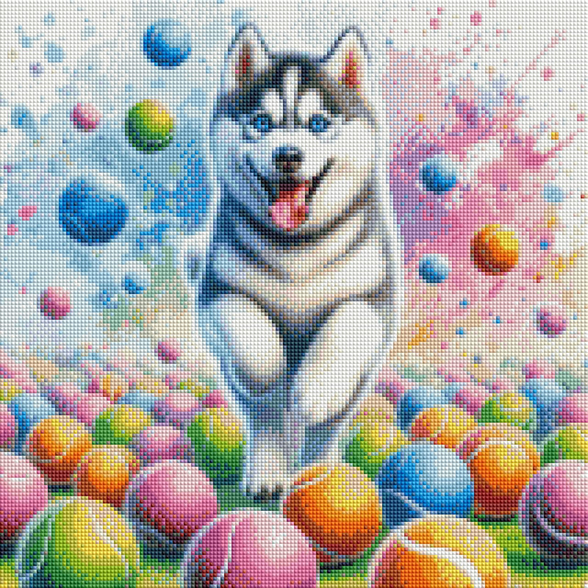 Husky Sprint by Cocomarshmallow Art