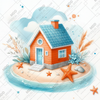 Island Retreat by Cocomarshmallow Art