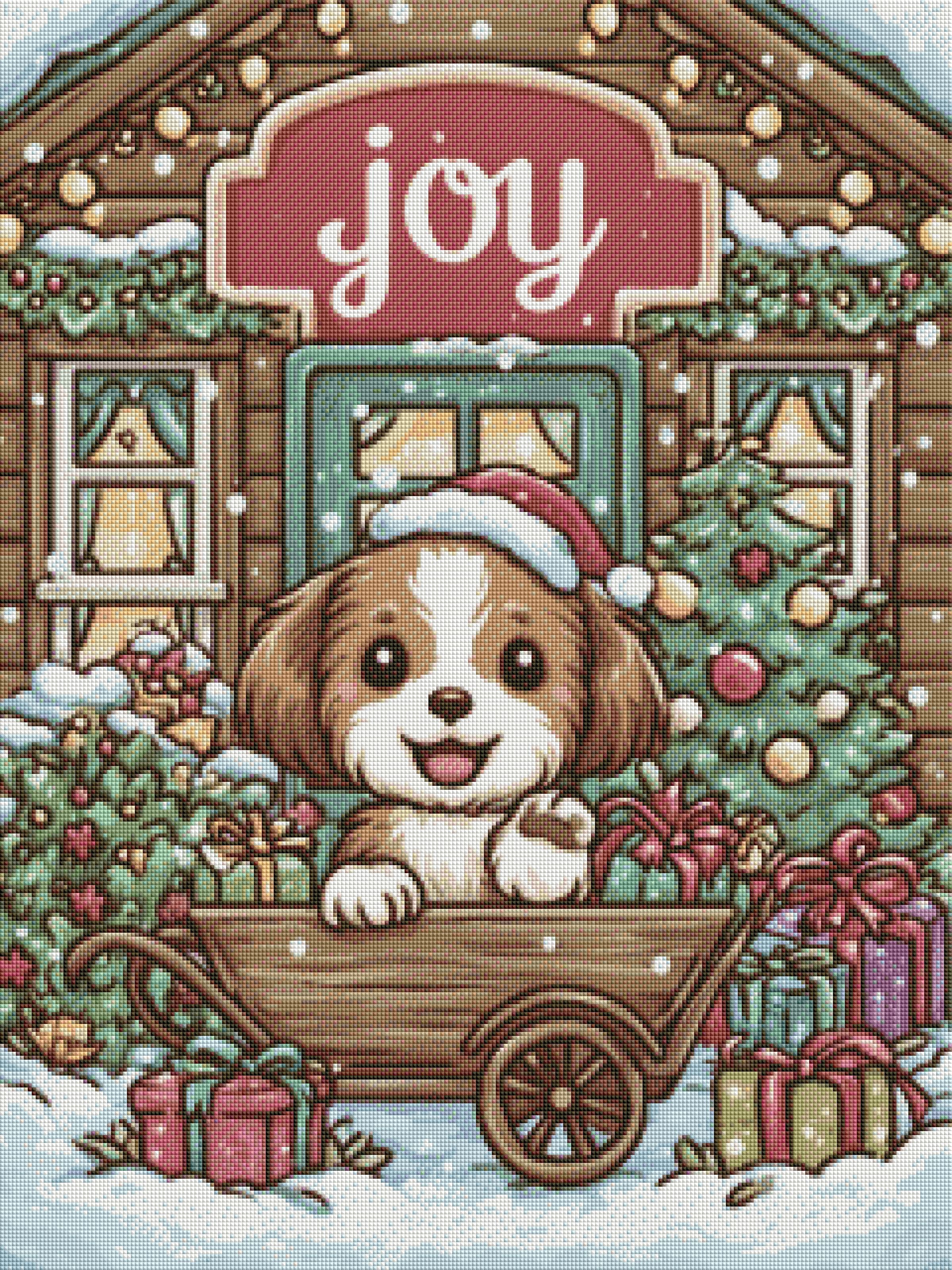 Joyful Holiday Wagon Pup by Ai. Duchess