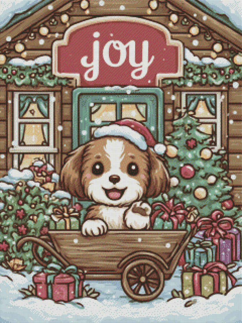 Joyful Holiday Wagon Pup by Ai. Duchess