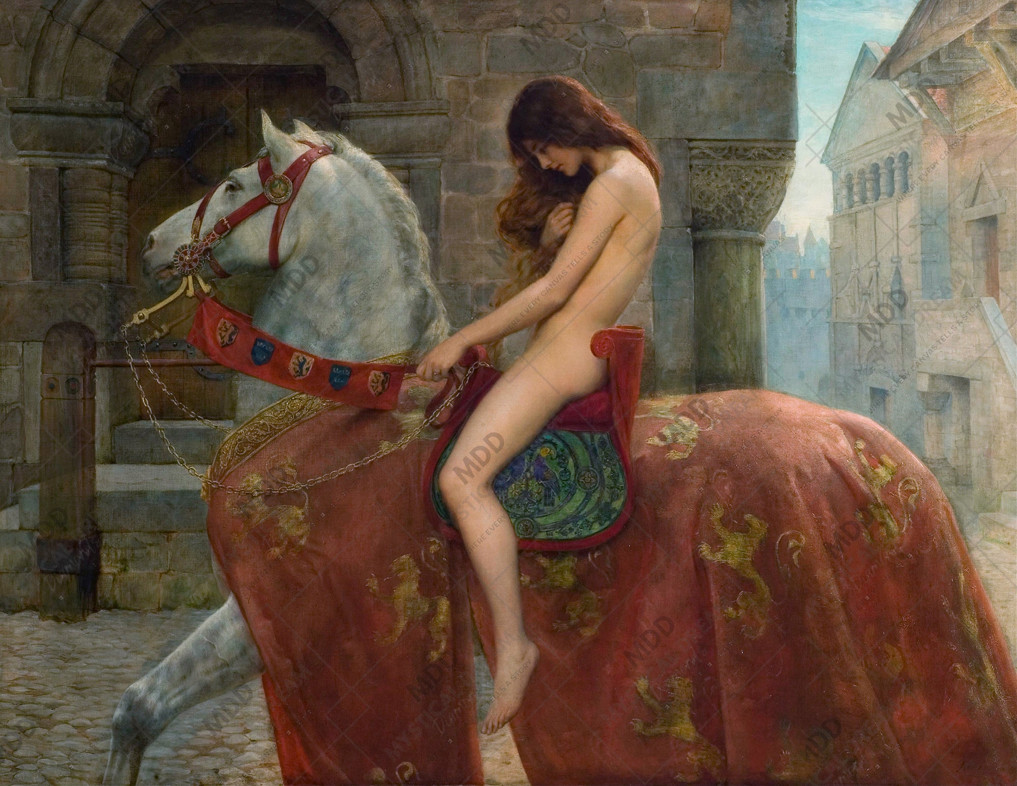 Lady Godiva by John Collier (Hand Rendered)