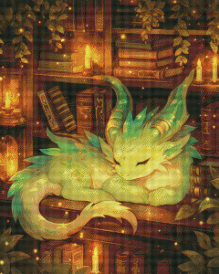 Library Lullaby Dragon by Myst.Does.Ai