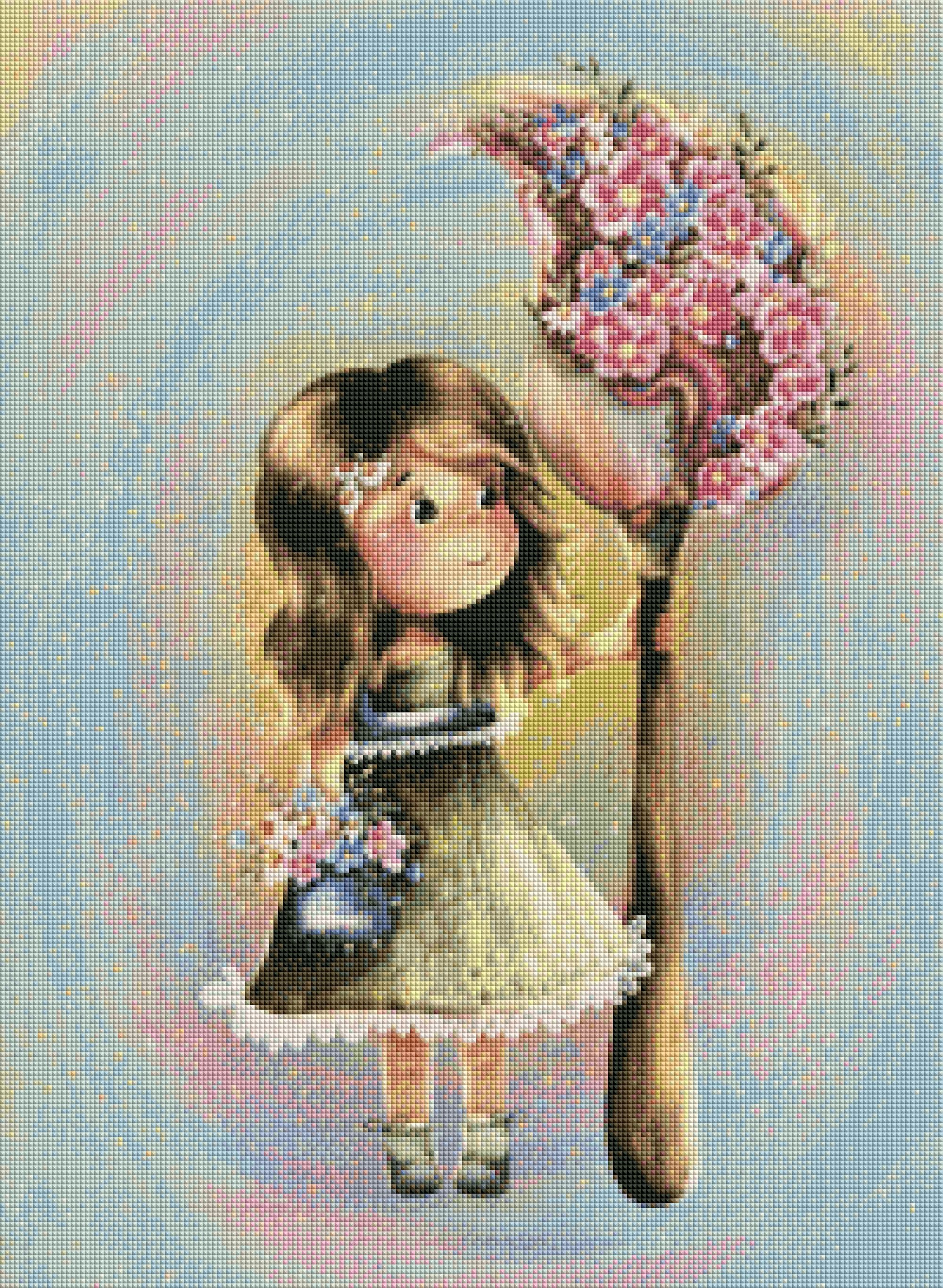 Little Girl Big World Time to Paint by Karina Kornuta-Pigozne
