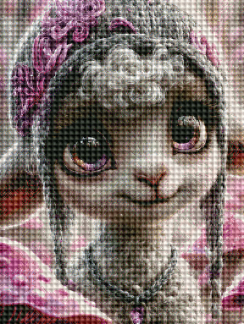 Little Lamb in Bloom by Sandrietta
