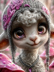 Little Lamb in Bloom by Sandrietta