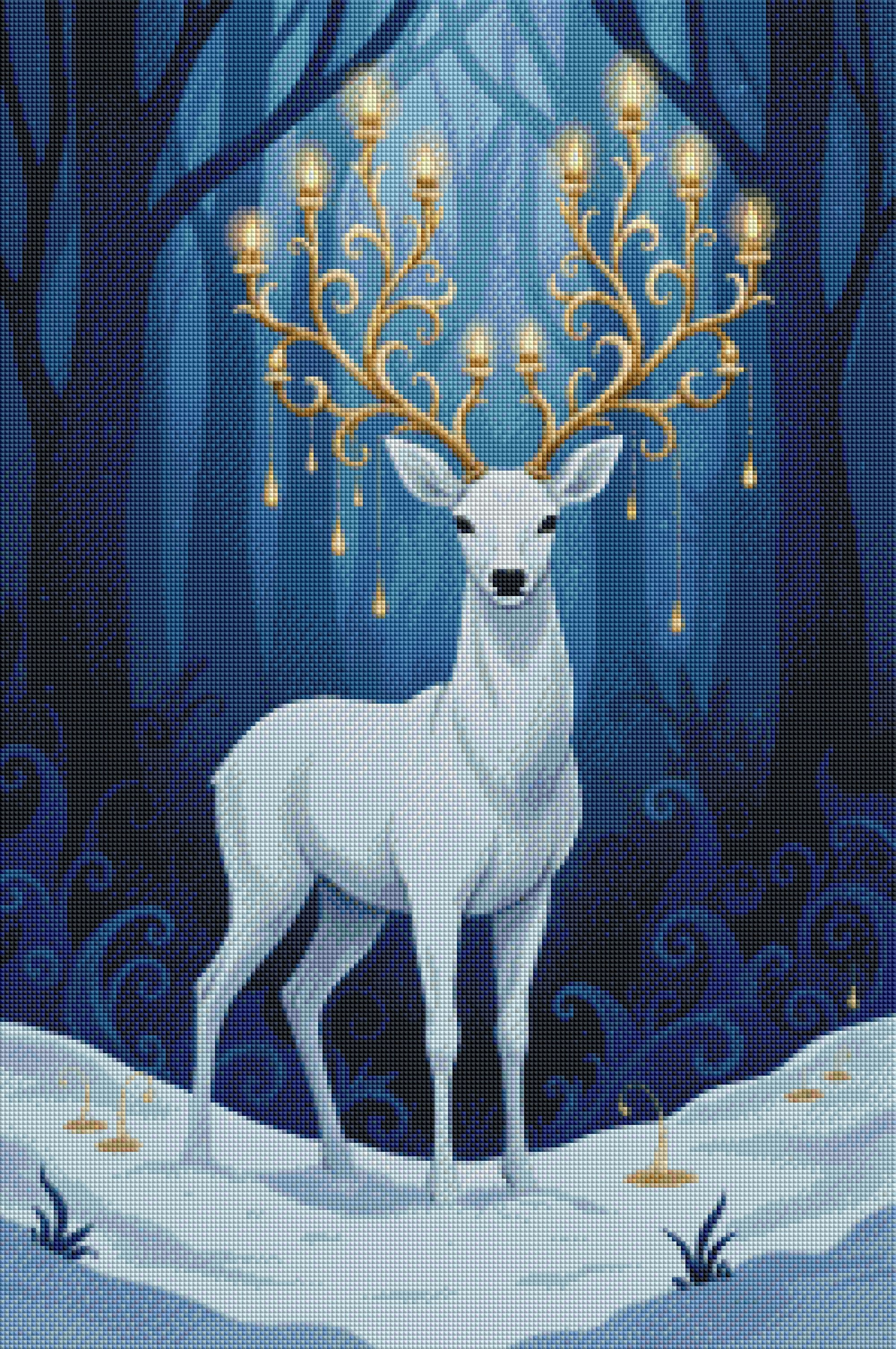 Magic Deer in the Forest by Laura Peres