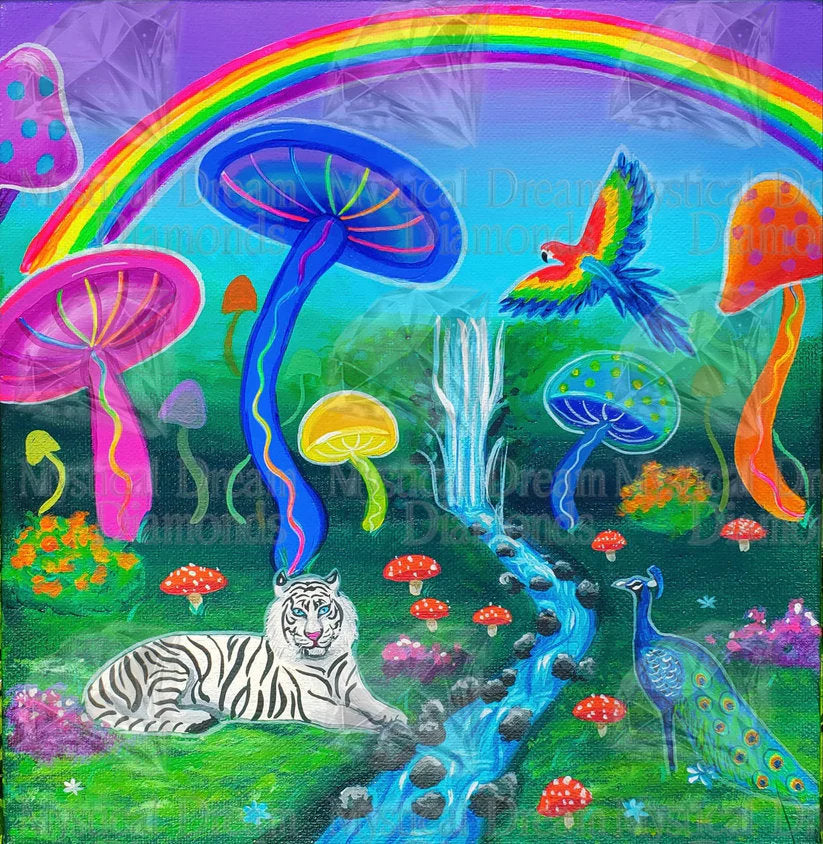 Mushroom Valley by Becca Tindol (Hand Rendered)