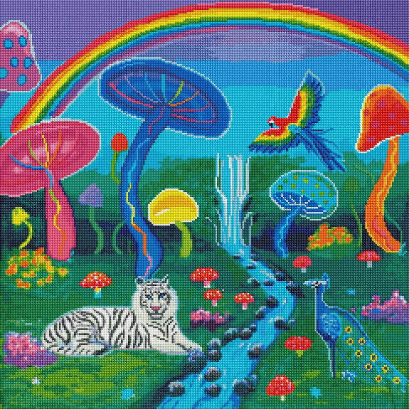 Mushroom Valley by Becca Tindol (Hand Rendered)