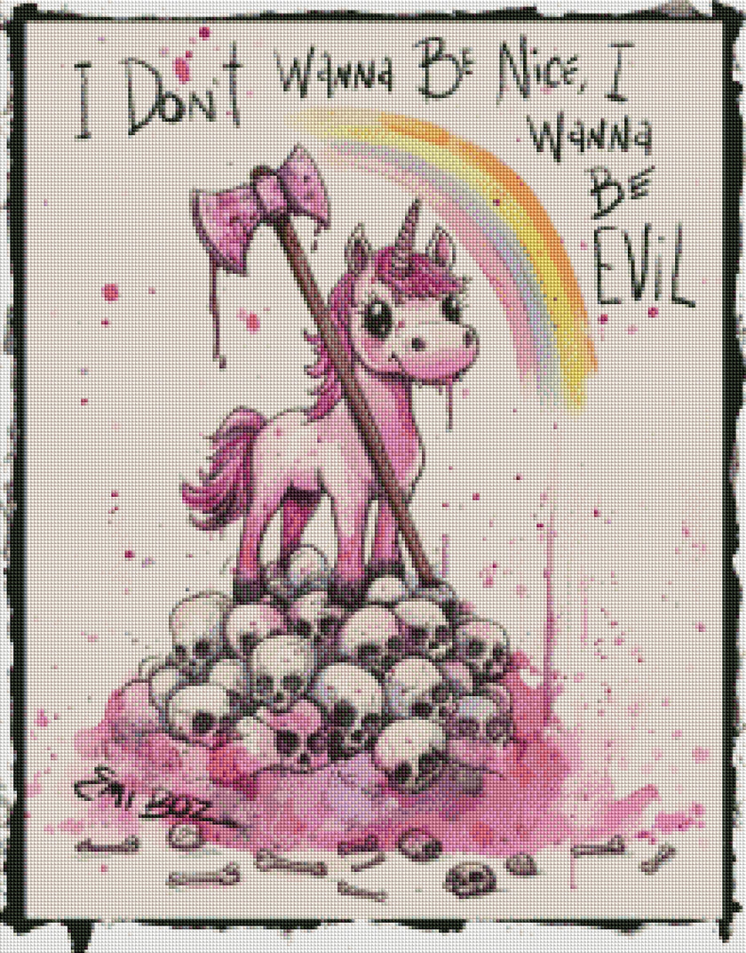 Not Nice Unicorn by Emi Boz