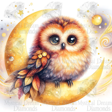 Owl Beneath Stars by Cocomarshmallow Art